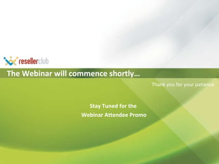 cPanel Launch – Just the beginning! Presented by: Shridhar Luthria copyright © ResellerClub, 2010 