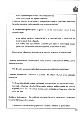 Anteproyecto de reforma del Código Penal