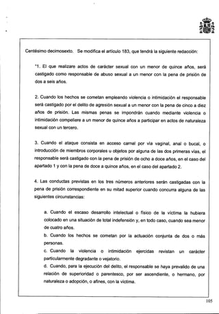 Anteproyecto de reforma del Código Penal