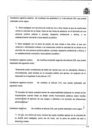 Anteproyecto de reforma del Código Penal