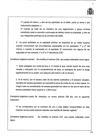 Anteproyecto de reforma del Código Penal