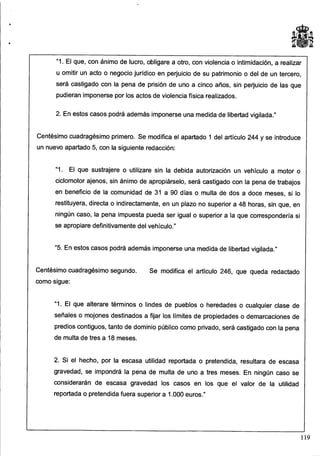 Anteproyecto de reforma del Código Penal