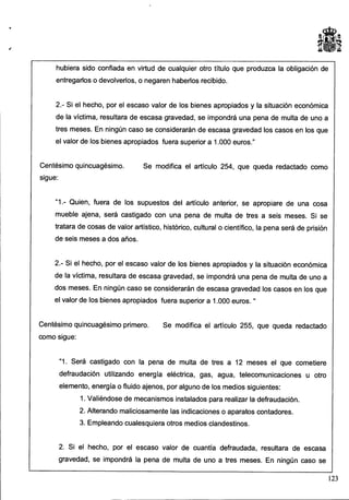 Anteproyecto de reforma del Código Penal