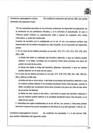 Anteproyecto de reforma del Código Penal