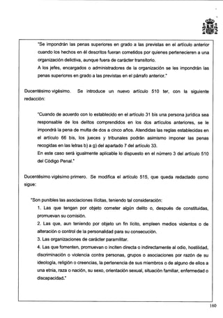 Anteproyecto de reforma del Código Penal