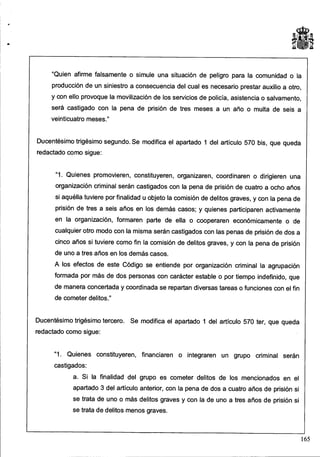 Anteproyecto de reforma del Código Penal