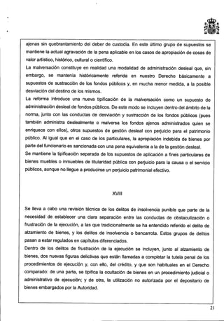Anteproyecto de reforma del Código Penal