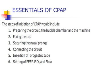 ESSENTIALS OF CPAP
 