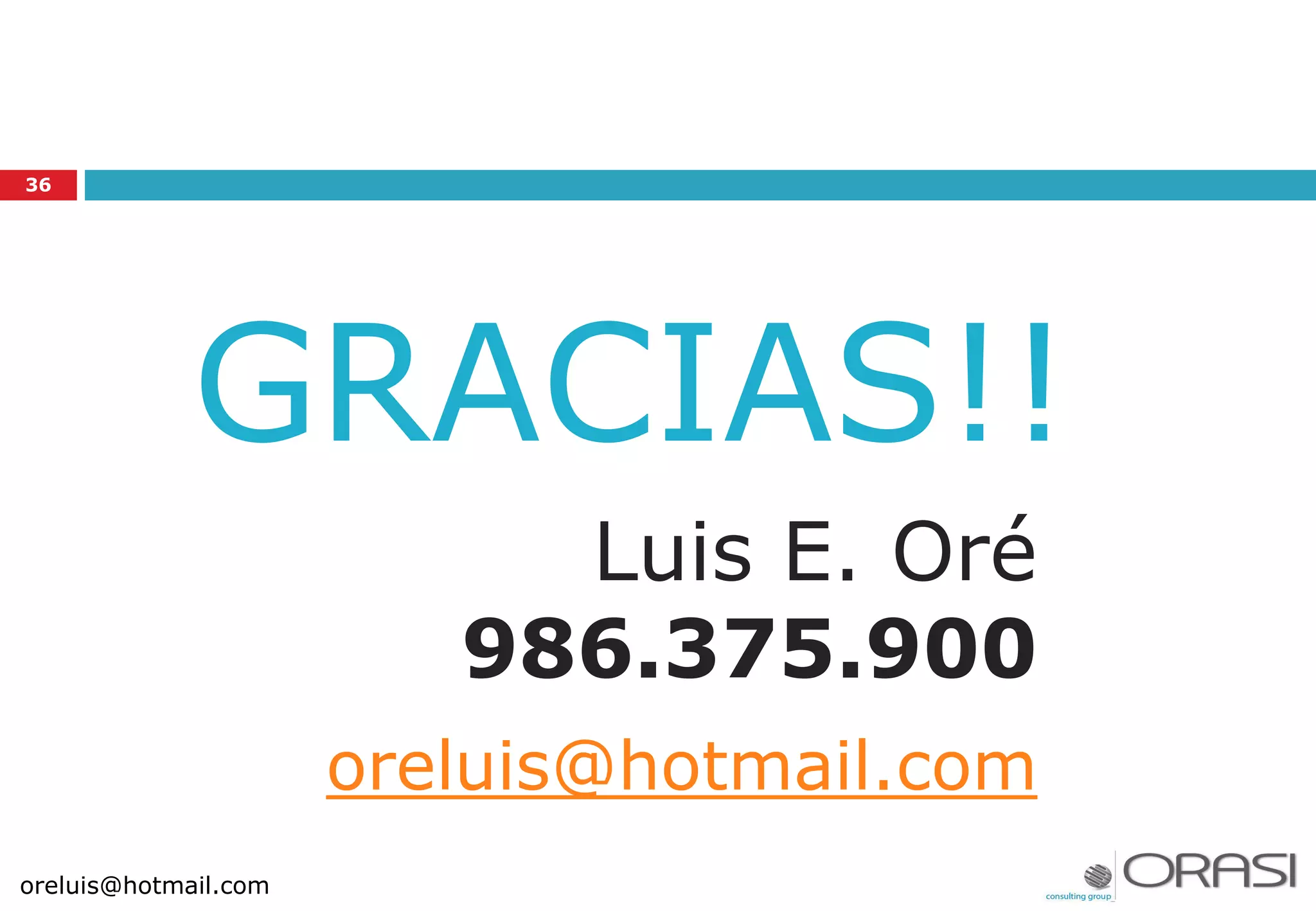 36
Luis E. Oré
986.375.900
oreluis@hotmail.com
GRACIAS!!
oreluis@hotmail.com
 