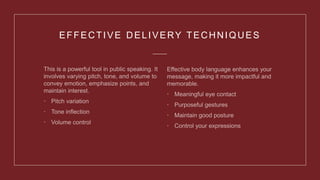 EFFECTIVE DELIVERY TECHNIQUES







 