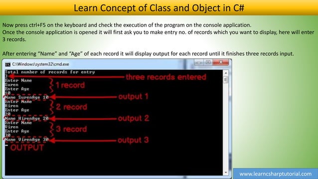 Learn Concept of Class and Object in C# Part 3 | PPT
