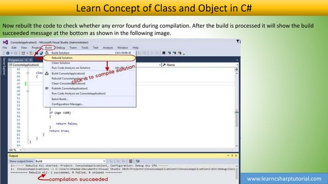 Learn Concept of Class and Object in C# Part 3 | PPT