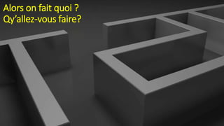 Alors on fait quoi ?
Qy’allez-vous faire?
 