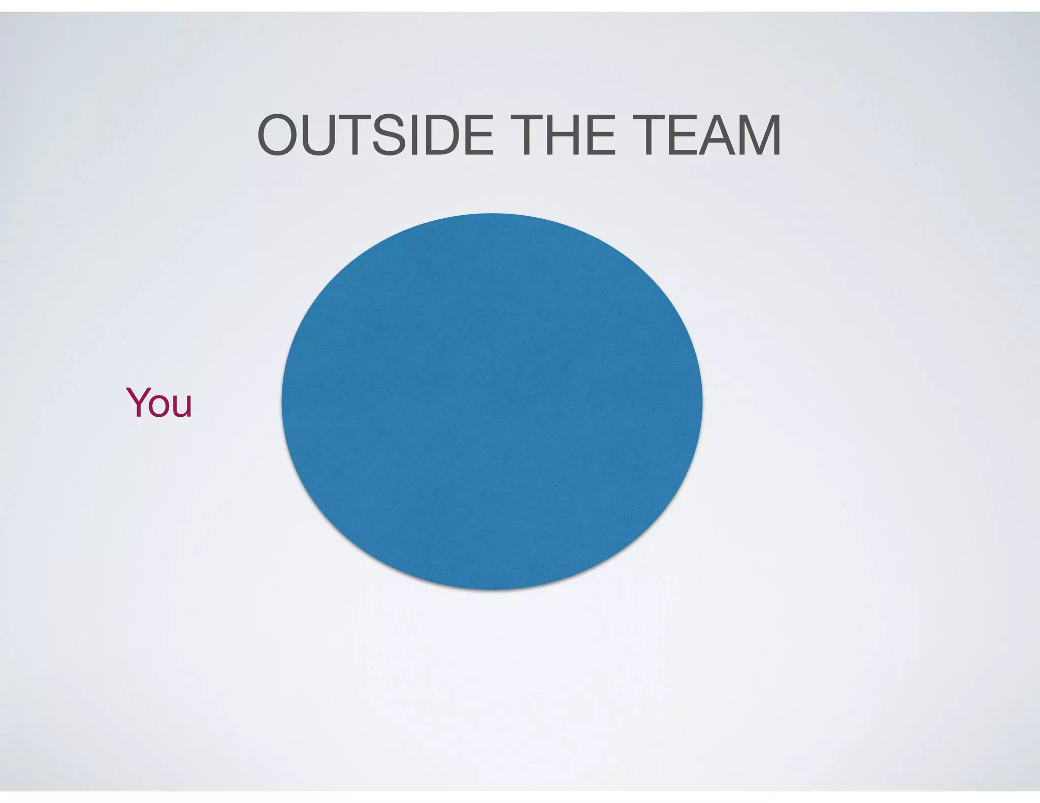 OUTSIDE THE TEAM
You
 