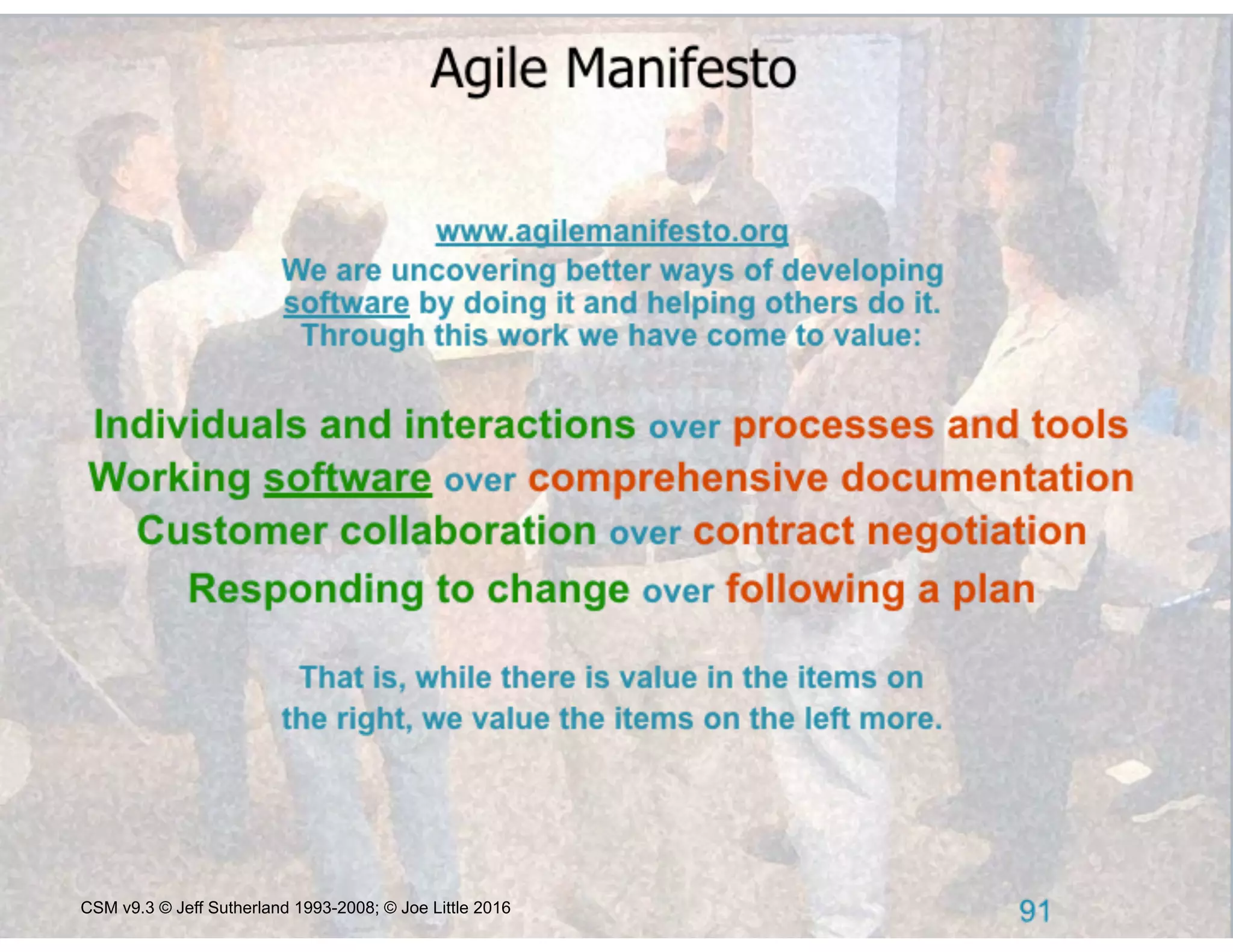 CSM v9.3 © Jeff Sutherland 1993-2008; © Joe Little 2016
 