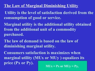 Consumer Utility Drivers Theory of Consumer and Producer Behavior: Utility, Preferences, and ...