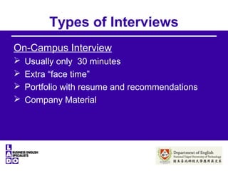 various type of interview