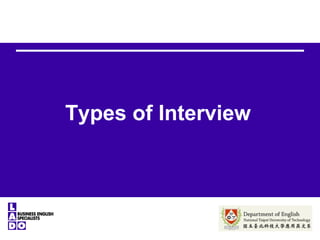 various type of interview