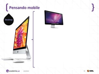 Pensando mobile

Desktop




          4/2/2013   13
 
