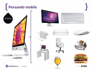 Pensando mobile

Desktop




          4/2/2013   22
 