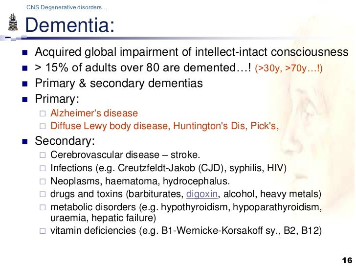 Pathology of Neurodegenerative disorders