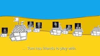 … Tom has friends to play with.
 