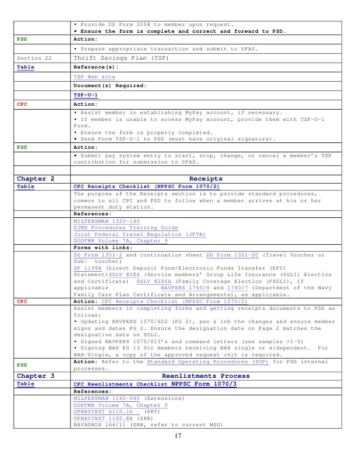 cpc navy pay personnel psd hand book 21 oct 2011 nppsc form
