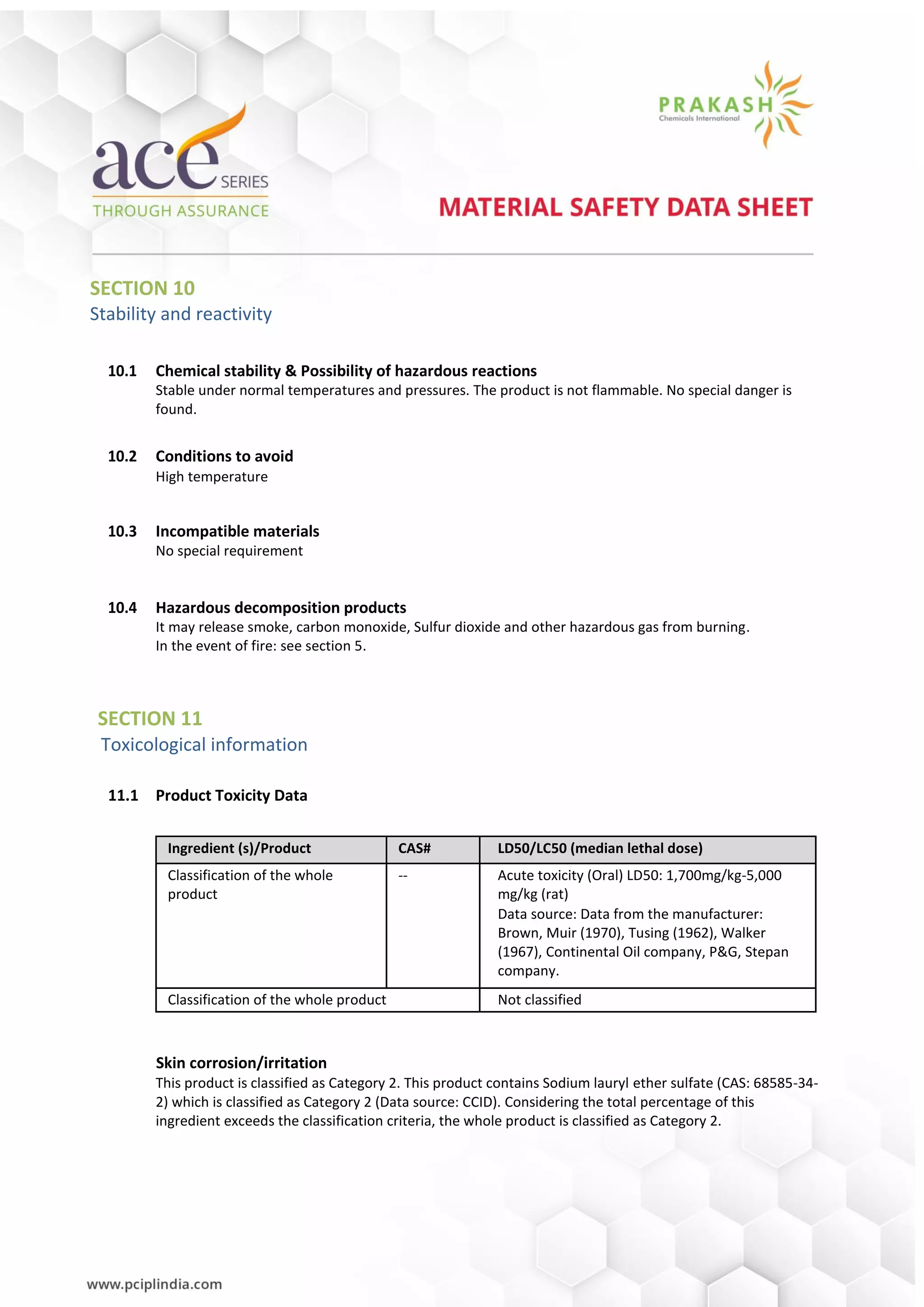 Sodium Laureth Sulfate Manufacturers - Prakash Chemicals International ...