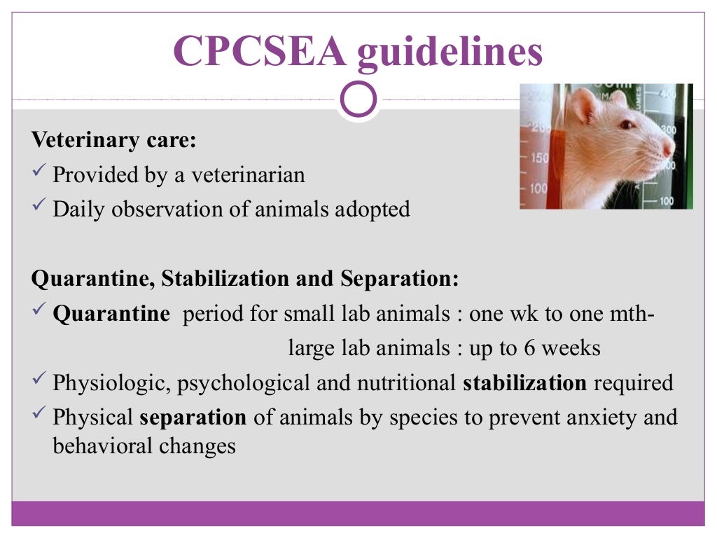 CPCSEA Guidelines