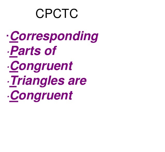 Cpctc geometry