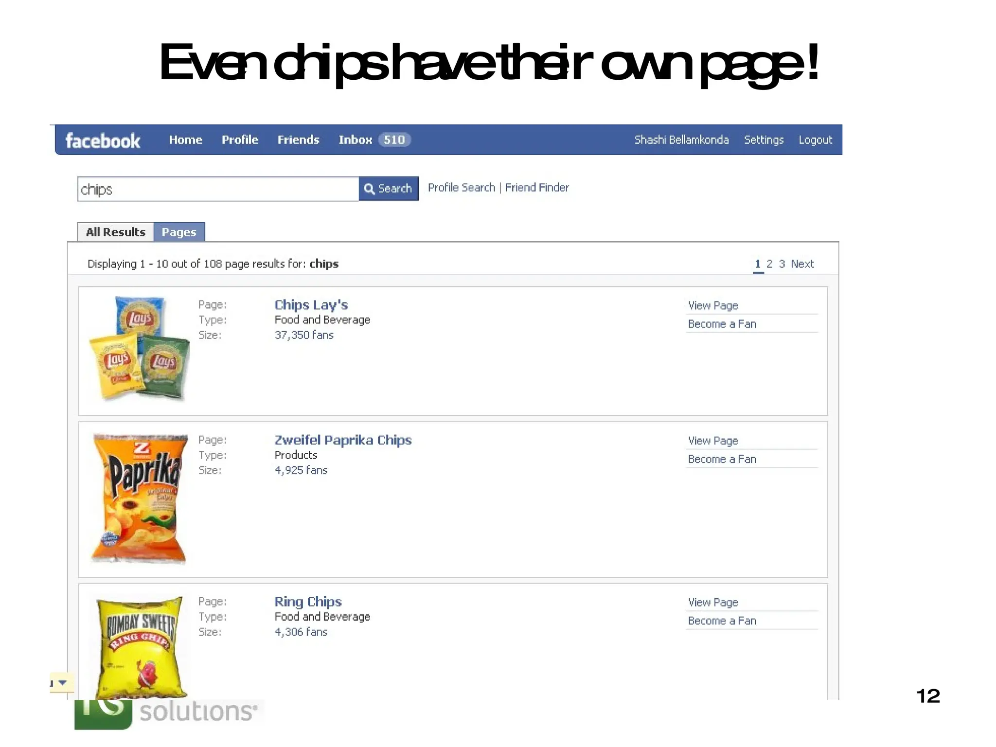 Even chips have their own page ! 
