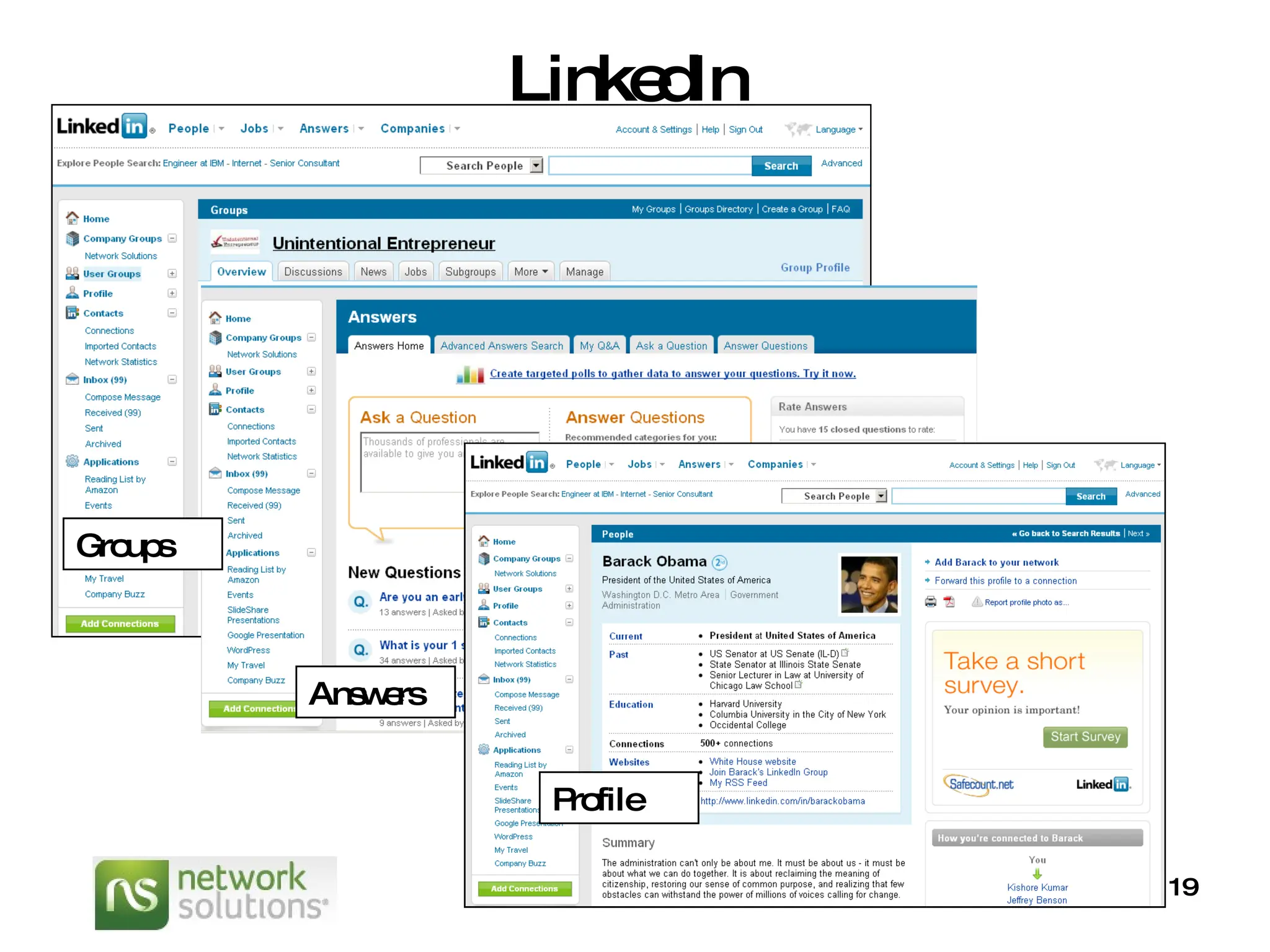 LinkedIn Profile Answers Groups 