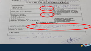 CASE PRESENTATION
SPECIFIC
INVESTIGATIONS
 