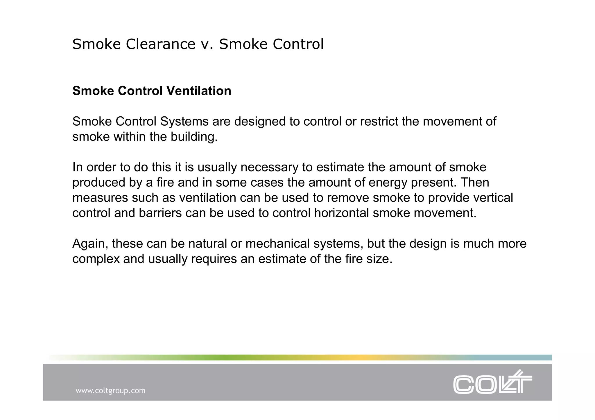 CPD Presentation: General Principles of Smoke Control | PDF