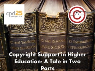 Copyright Support in Higher
Education: A Tale in Two
Parts
 