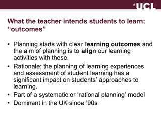 Designing and Planning a Teaching Session | PPTX