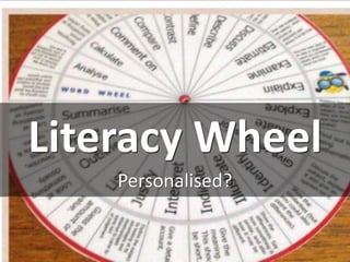 Literacy Wheel
Personalised?
 