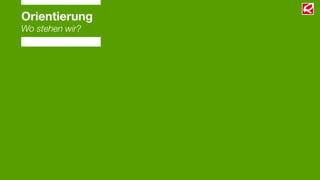 Orientierung
Wo stehen wir?
 