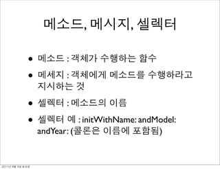 ,           ,

               •          :

               •          :


               •          :

               •              : initWithName: andModel:
                   andYear: (                     )


	    	    	 
 