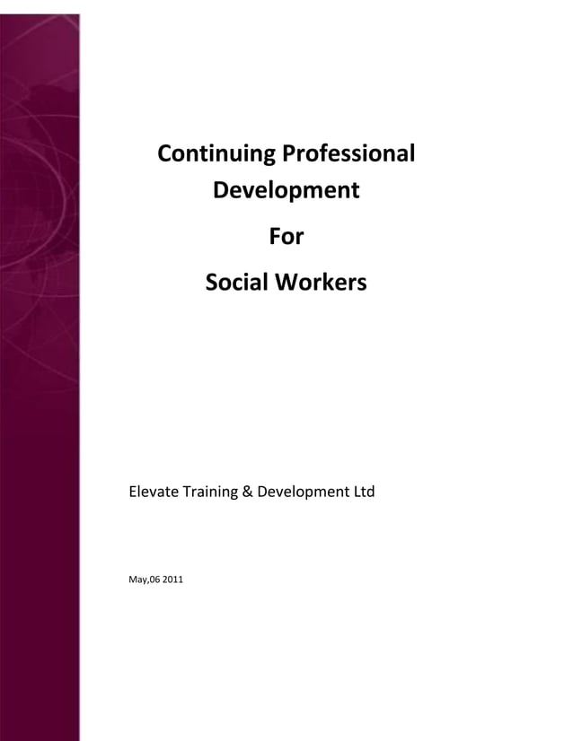 Continuing Professional Development For Social Workers PDF