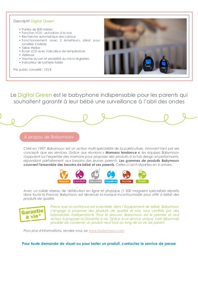 Communique De Presse Babyphone Digital Green Communique De Presse Babyphone Digital Green