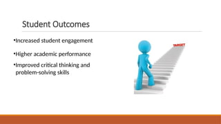 Student Outcomes
•Increased student engagement
•Higher academic performance
•Improved critical thinking and
problem-solving skills
 