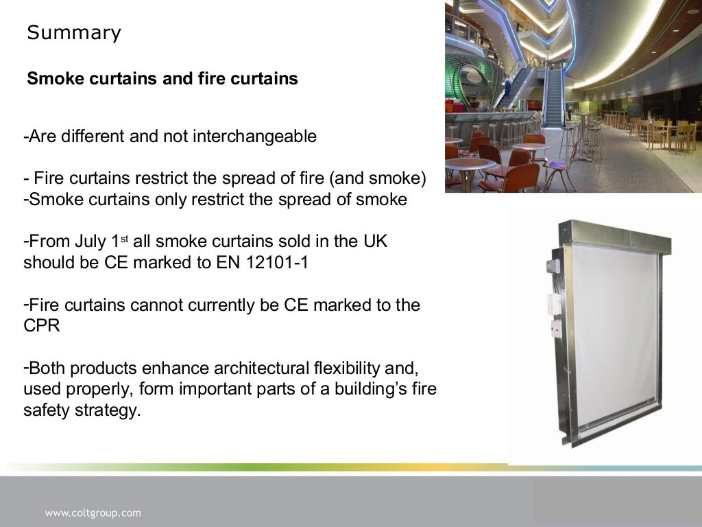 CPD Presentation Smoke curtains and fire curtains