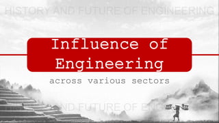 Influence of
Engineering
across various sectors
 