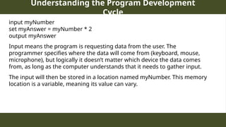 CPE202 - Lecture 2 - Developing Program Logic | PPTX