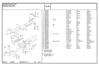 3/4" X 4 5/8"
EB22Z013T0281024
[A]
[B]
COM HIDROTRONIC
WITH HIDROTRONIC
CON HIDROTRONIC
SEM HIDROTRONIC
WITHOUT HIDROTRONIC
SIN HIDROTRONIC
6
10
40-105 No
1
2
3
4
5
6
7
8
9
9
10
11
12
13
13
14
15
16
17
18
19
20
20
21
22
23
24
25
26
27
28
29
30
31
32
33
34
366909X1
353439X1
353726X1
353433X1
762235M1
353443X1
375115X1
365572X1
390383X1
391276X1
353726X1
3585377M1
353433X1
020000S1
039583S2
909718M1
020023P1
020027P1
353726X1
353433X1
020028P1
490481M1
353935X1
353440X1
353435X1
020029P1
020030P1
354290X1
353433X1
020031N1
020035N1
810285M92
020037S1
354277X1
353439X1
762234M2
020040P1
8
8
4
4
2
2
2
2
1
1
4
4
4
1
1
4
1
2
6
6
1
4
2
4
4
2
1
4
4
1
1
1
1
2
2
2
1
[B]
[A]
BOLT PERNO
WASHER ARANDELA
BOLT PERNO
WASHER ARANDELA
PIN PASADOR
WASHER ARANDELA
NUT TUERCA
GREASER ENGRASADOR
PIN PASADOR
PIN PASADOR
BOLT PERNO
WASHER ARANDELA
WASHER ARANDELA
BEAM VIGA
BEAM VIGA
NUT TUERCA
PIN PASADOR
PLATE PLATO
BOLT PERNO
WASHER ARANDELA
MAT ALFOMBRA
BOLT PERNO
BOLT PERNO
WASHER ARANDELA
NUT TUERCA
STOP PARO
PLATE PLATO
BOLT PERNO
WASHER ARANDELA
KIT, DRAWBAR JGO.BARRA TIRO
KIT, PIN JUEGO PASADOR
PIN PASADOR
PLATE PLATO
BOLT PERNO
WASHER ARANDELA
ROLLER RODILLO
BRACKET SOPORTE
PARAFUSO
ARRUELA
PARAFUSO
ARRUELA
PINO
ARRUELA
PORCA
GRAXEIRA
PINO
PINO
PARAFUSO
ARRUELA
ARRUELA
VIGA
VIGA
PORCA
PINO
PLACA
PARAFUSO
ARRUELA
REVESTIMENTO
PARAFUSO
PARAFUSO
ARRUELA
PORCA
BATENTE
PLACA
PARAFUSO
ARRUELA
CJ. BARRA
CJ. PINO
PINO
PLACA
PARAFUSO
ARRUELA
ROLETE
SUPORTE
CPE650ADV E01 11/02(1)
40 85
Viga Mestra E Barra De Tração
Master Beam And Drawbar
Viga Mestra Y Barra De Tiro
40 85-
Menu Símbolos
 