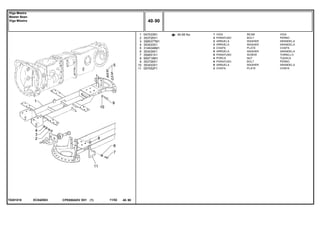 EC84Z003T0281018
40-95 No1
2
3
4
5
6
7
8
9
10
11
047033N1
353726X1
3585377M1
353433X1
3149348M1
353439X1
354651X1
909718M1
353726X1
353433X1
067052P1
1
2
2
2
2
8
8
4
6
6
2
BEAM VIGA
BOLT PERNO
WASHER ARANDELA
WASHER ARANDELA
PLATE CHAPA
WASHER ARANDELA
SCREW TORNILLO
NUT TUERCA
BOLT PERNO
WASHER ARANDELA
PLATE CHAPA
VIGA
PARAFUSO
ARRUELA
ARRUELA
CHAPA
ARRUELA
PARAFUSO
PORCA
PARAFUSO
ARRUELA
CHAPA
CPE650ADV E01 11/02(1)
40 90
Viga Mestra
Master Bean
Viga Miestra
40 90-
Menu Símbolos
 