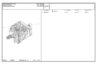 UK
XP02Z001T0227003
70-85 No
1
2
3773700M92
1868538M4
1
1
KIT, PUMP BOMBA JUEGO
SLEEVE MANCHA
CJ. BOMBA
LUVA
CPE650ADV E01 11/02(1)
70 75
Isyp - Com Tdpi
Isyp - With Ipto
Isyp - Con Tdfi
Bomba Hidráulica Do Levante
Hydraulic Lift Pump
Bomba Hidraulica Elevador
70 75-
Menu Símbolos
 