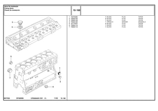 EP39Z006MOT526
1
2
3
4
5
6
7
70470066
70650109
70650138
70920128
3211P001
70650118
70650119
1
2
1
1
4
1
1
PLUG TAPON
PLUG TAPON
PLUG TAPON
WASHER ARANDELA
PLUG TAPON
PLUG TAPON
PLUG TAPON
BUJÃO
BUJÃO
BUJÃO
ARRUELA
BUJÃO
BUJÃO
BUJÃO
CPE650ADV E01 11/02(1)
10 160
Itens De Instalação
Fitting Items
Piezas De Instalación
10 160-
Menu Símbolos
 