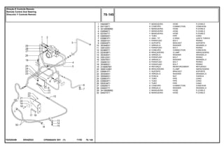 EK54Z022T0252024B
1
2
3
4
5
6
7
8
9
10
11
12
13
14
15
16
17
18
19
20
21
22
23
24
25
26
27
28
29
30
036458T1
047154T1
3412606M92
039584T1
023347T1
036550S1
035881P1
339291X1
036540P1
353446X1
339123X1
023883T1
023939P1
353446X1
339123X1
339376X1
339081X1
353685X1
3146897M1
3585143M1
036961P1
353446X1
355565X1
039991P1
039993P1
050534P1
039290T1
039291T1
3412606M92
044073T1
1
3
1
1
1
1
1
1
1
1
1
2
2
2
2
2
2
3
4
8
1
3
3
1
1
1
2
2
1
2
HOSE FLEXIBLE
CONNECTION CONEXION
HOSE FLEXIBLE
HOSE FLEXIBLE
HOSE FLEXIBLE
PIPE CANO
O RING JUNTA TORICA
BOLT PERNO
BRACKET SOPORTE
WASHER ARANDELA
BOLT PERNO
CONNECTION CONEXION
CLAMP ABRAZADERA
WASHER ARANDELA
BOLT PERNO
WASHER ARANDELA
BOLT PERNO
BOLT PERNO
REINFORCEMENT REFUERZO
CLAMP ABRAZADERA
BRACKET SOPORTE
WASHER ARANDELA
NUT TUERCA
PIPE CANO
PIPE CANO
PIPE CANO
CONNECTION CONEXION
WASHER ARANDELA
HOSE FLEXIBLE
HOSE FLEXIBLE
MANGUEIRA
CONEXÃO
MANGUEIRA
MANGUEIRA
MANGUEIRA
TUBO
ANEL "O"
PARAFUSO
SUPORTE
ARRUELA
PARAFUSO
CONEXÃO
BRAÇADEIRA
ARRUELA
PARAFUSO
ARRUELA
PARAFUSO
PARAFUSO
REFORÇO
BRAÇADEIRA
SUPORTE
ARRUELA
PORCA
TUBO
TUBO
TUBO
CONEXÃO
ARRUELA
MANGUEIRA
MANGUEIRA
CPE650ADV E01 11/02(1)
70 145
Direção E Controle Remoto
Remote Control And Steering
Dirección Y Controle Remoto
70 145-
Menu Símbolos
 